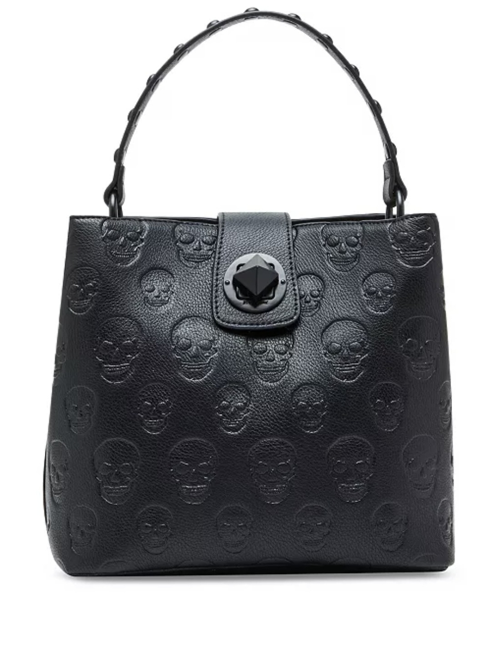 Betsey Johnson Black Embossed Skull Shoulder Bag/ BNWT